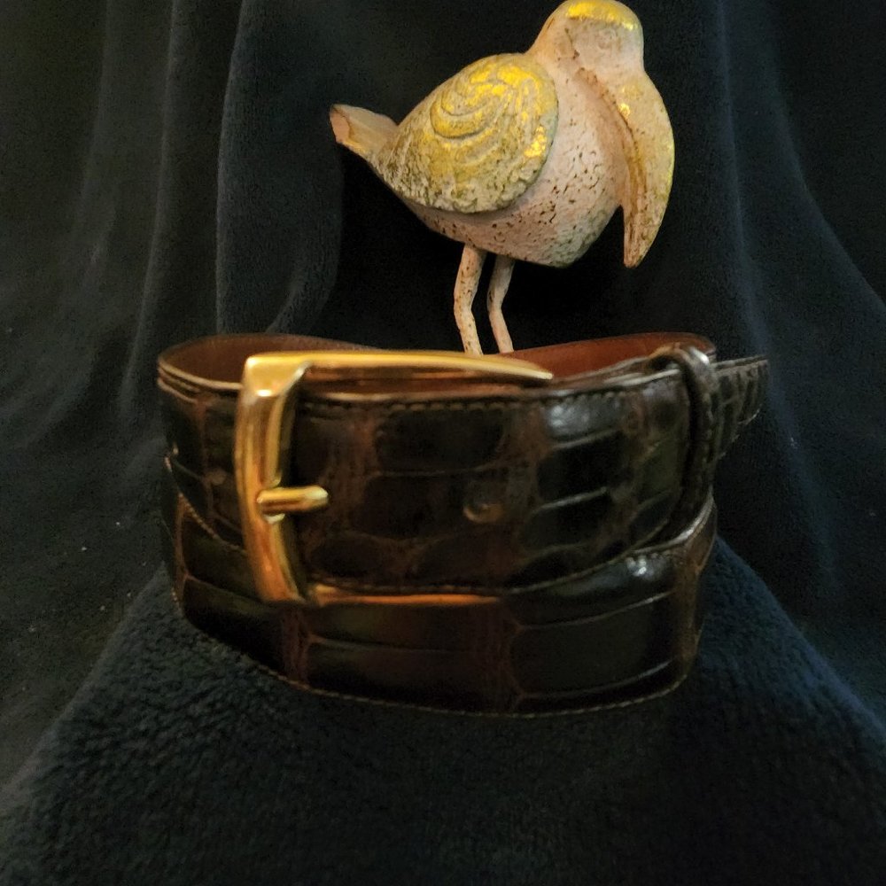 Men's Torino Brown Alligator Belt